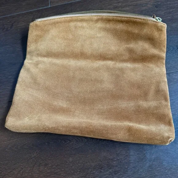 Banana Republic folding clutch in tan leather and suede - Picture 3 of 4